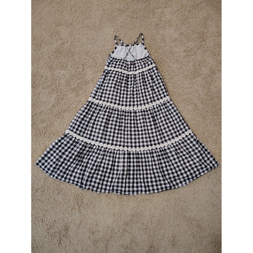 Isaac Mizrahi Girls Gingham Daisy Maxi Sun Dress - Picture 3 of 11